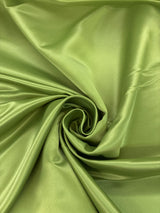 Peau De Soie Dull Satin Polyester Fabric - Avocado Green, 58/59" Width (1 Yard)
