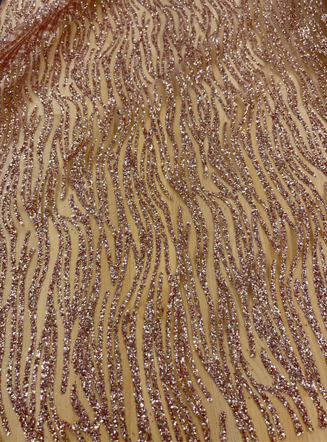 Glitter Lace Polyester Fabric - Sparkly Sheer Mesh, 59/60" Width (1 Yard)
