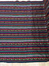 Maíz Acrylic Fabric - Black Multicolor Design, Horizontal Pattern, 30" Width (1 Yard)
