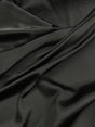 Stretch Charmeuse Polyester Spandex Fabric - Black, 58/59" Width, Two-Way Stretch (1 Yard)