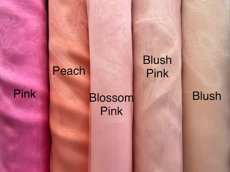 Crystal Organza Polyester Fabric - Bubblegum Pink, 58/59" Width (1 Yard)