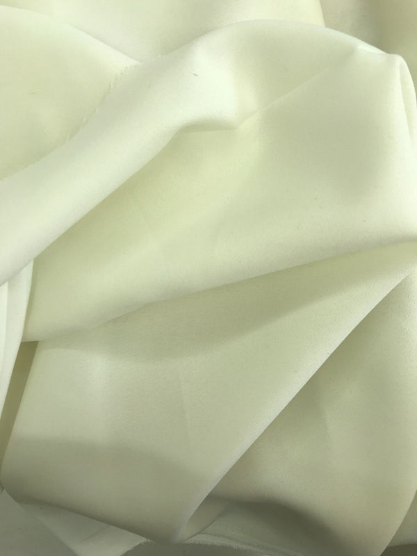 Poly Poplin Polyester Fabric - Ivory Solid, 58/59" Width (1 Yard)