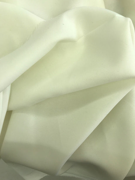 Poly Poplin Polyester Fabric - Ivory Solid, 58/59" Width (1 Yard)