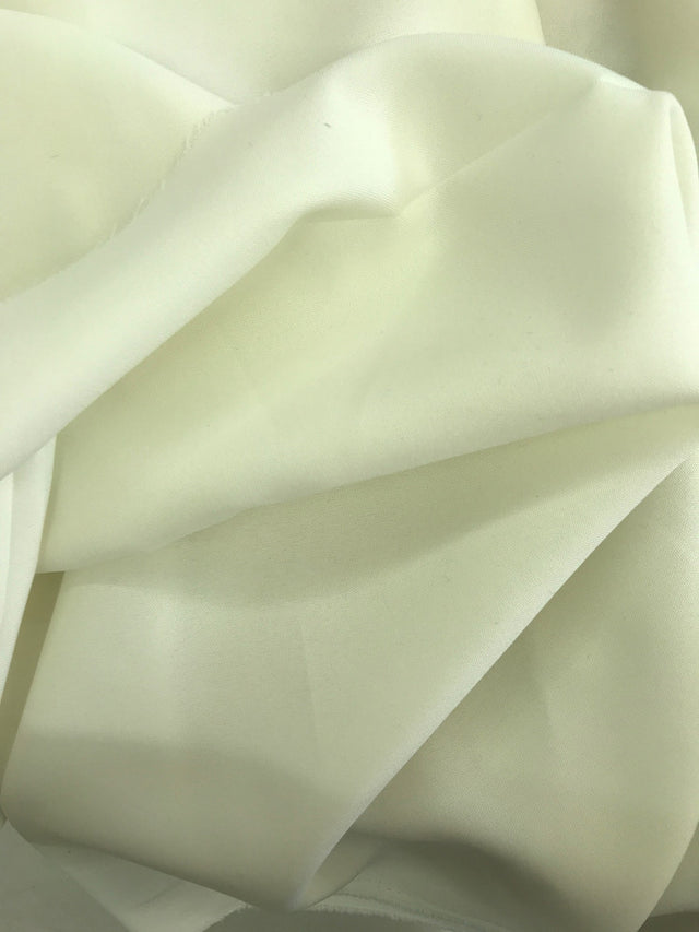 Poly Poplin Polyester Fabric - Ivory Solid, 58/59" Width (1 Yard)