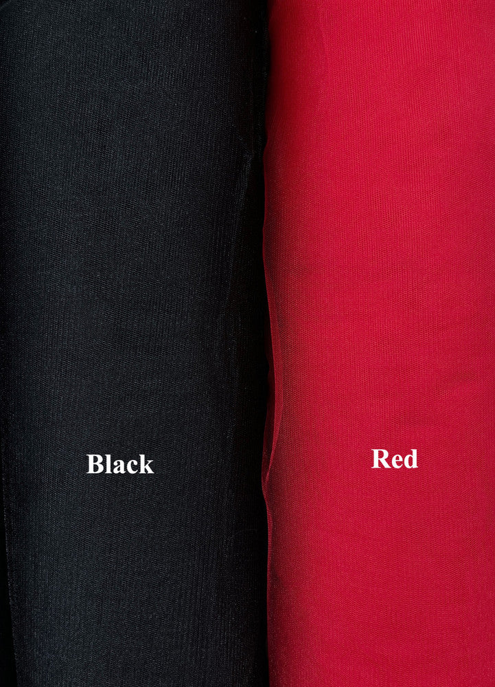 Crystal Tulle Mesh Polyester Fabric - Multiple Colors, Sheer Mesh, 58-59" Width (1 Yard)