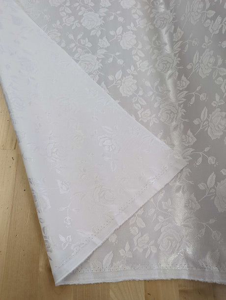 Satin Brocade Polyester Fabric - Multiple Colors, Floral Jacquard, 58/59" Width (1 Yard)