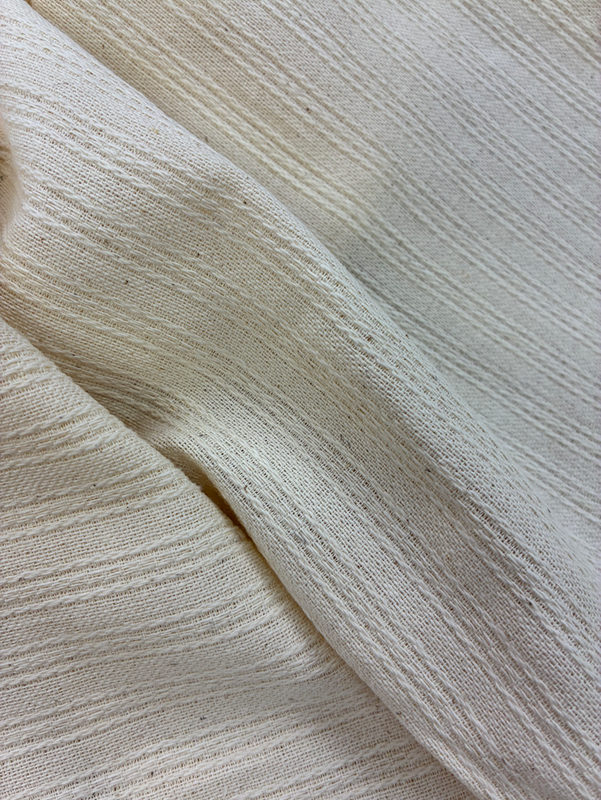 Canvas With Design Cotton Fabric - Natural (Ivory Cream), Heavyweight, 58-59" Width (1 Yard)