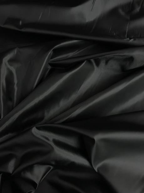 Black Polyester Lining Fabric - Solid, Lightweight, 58/59" Width (1 Yard)