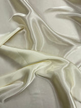 Charmeuse Polyester Fabric - Ivory, 58/59" Width (1 Yard)