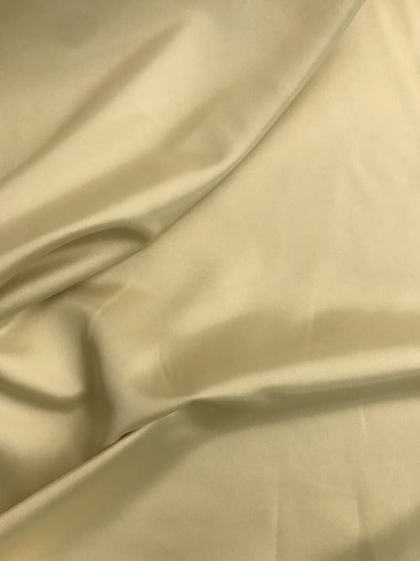 Dull Satin Peau De Soie Polyester Fabric - Light Champagne, 58/59" Width (1 Yard)