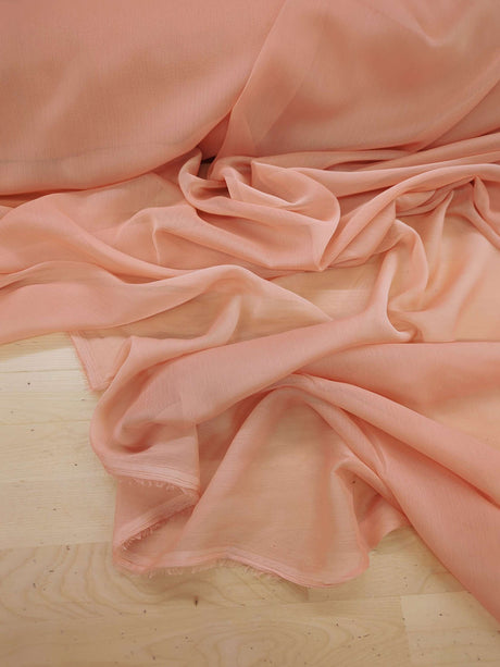 Two Tone Chiffon Polyester Fabric - Peach, Two-Tone, 58/59" Width (1 Yard)
