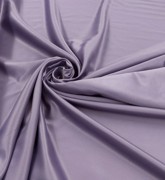 Victoria Dull Satin (Peau De Soie) Polyester Fabric - Victoria Lilac, 58/59" Width (1 Yard)