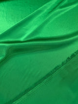 Charmeuse Polyester Fabric - Green, 58/59" Width (1 Yard)