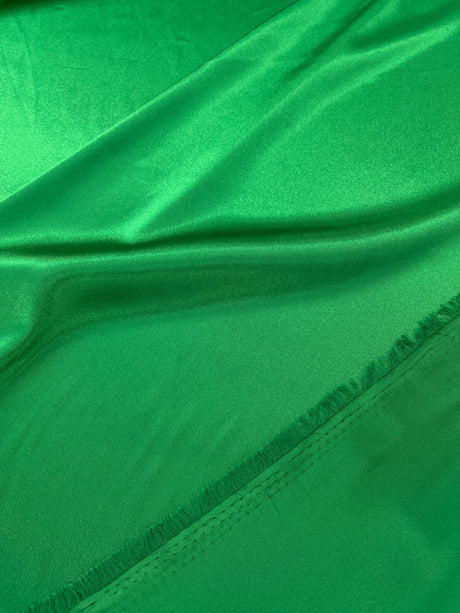 Charmeuse Polyester Fabric - Green, 58/59" Width (1 Yard)