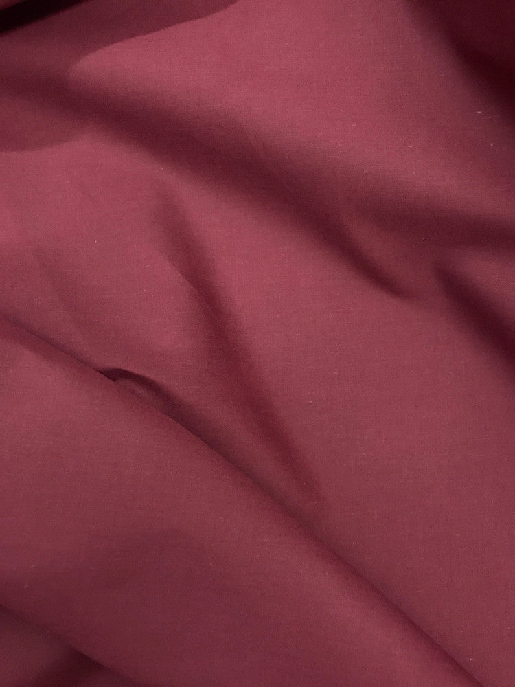 Burgundy Poly Cotton Fabric - Burgundy Solid, 58/59" Width (1 Yard)