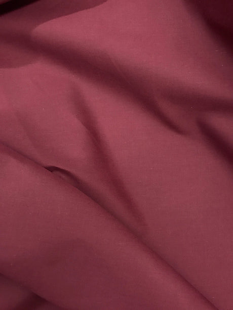 Burgundy Poly Cotton Fabric - Burgundy Solid, 58/59" Width (1 Yard)