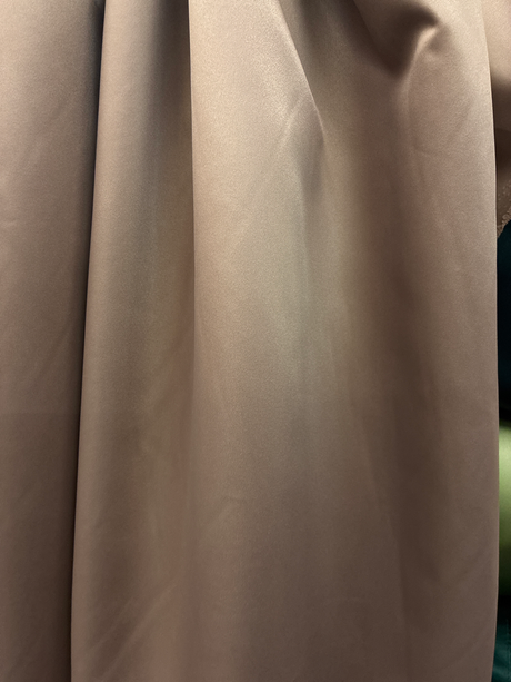 Peau De Soie Dull Satin Polyester Fabric - Latte, Matte Finish, 58/59" Width (1 Yard)