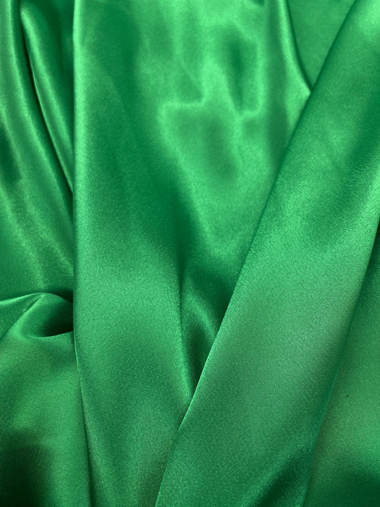 Charmeuse Polyester Fabric - Green, 58/59" Width (1 Yard)