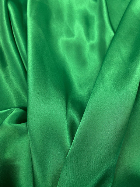 Charmeuse Polyester Fabric - Green, 58/59" Width (1 Yard)