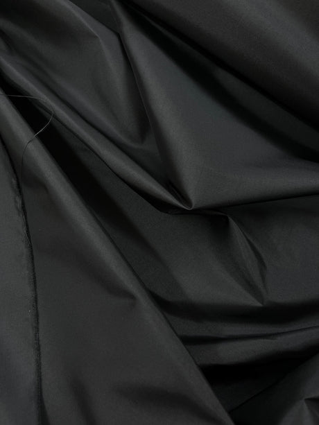 Solid Taffeta 100 Percent Polyester Fabric - Black, 58-59" Width (1 Yard)