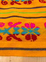 Ramo Amarillo Acrylic Fabric - Yellow Multicolor Horizontal Design, 30" Width (1 Yard)