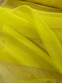 Crystal Organza Polyester Fabric - Bright Yellow, 58/59" Width (1 Yard)