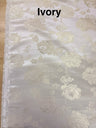 Flower Jacquard Brocade Polyester Fabric - Floral Pattern, 58/59" Width, 5 Colors (1 Yard)