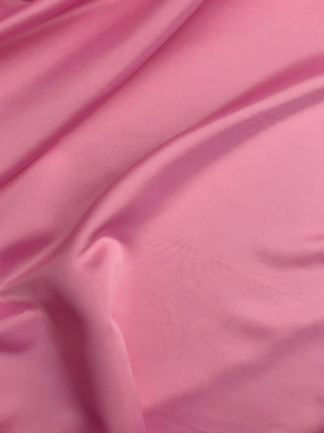 Dull Satin Peau De Soie Polyester Fabric - Bubblegum Pink, 58/59" Width (1 Yard)