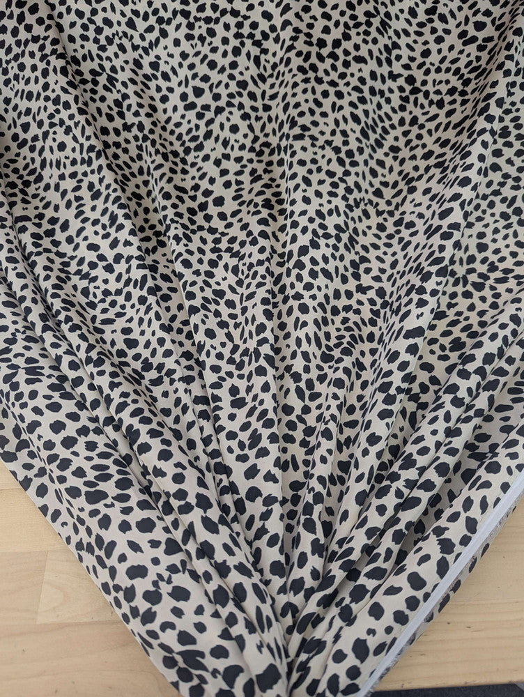 Printed Charmeuse Animal Print 100% Polyester Fabric - Light Brown/Tan Animal Print, 58/59" Width (1 Yard)