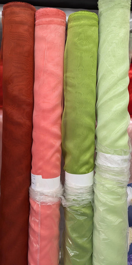 Crystal Organza Polyester Fabric - Lime Green, Pale Green, 58/59" Width (1 Yard)