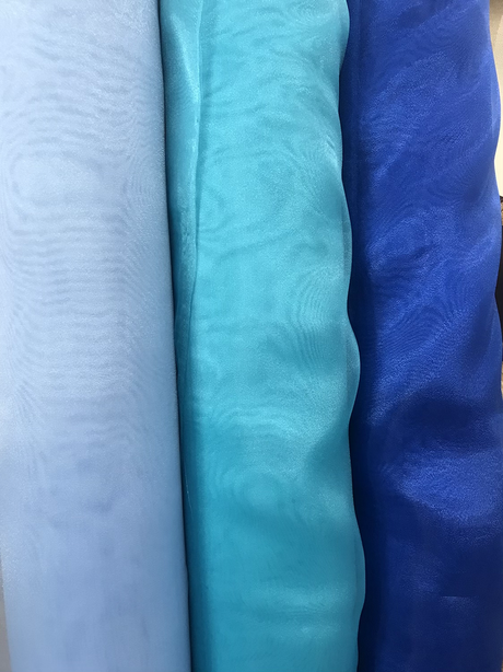 Crystal Organza Polyester Fabric - Turquoise, 58/59" Width (1 Yard)