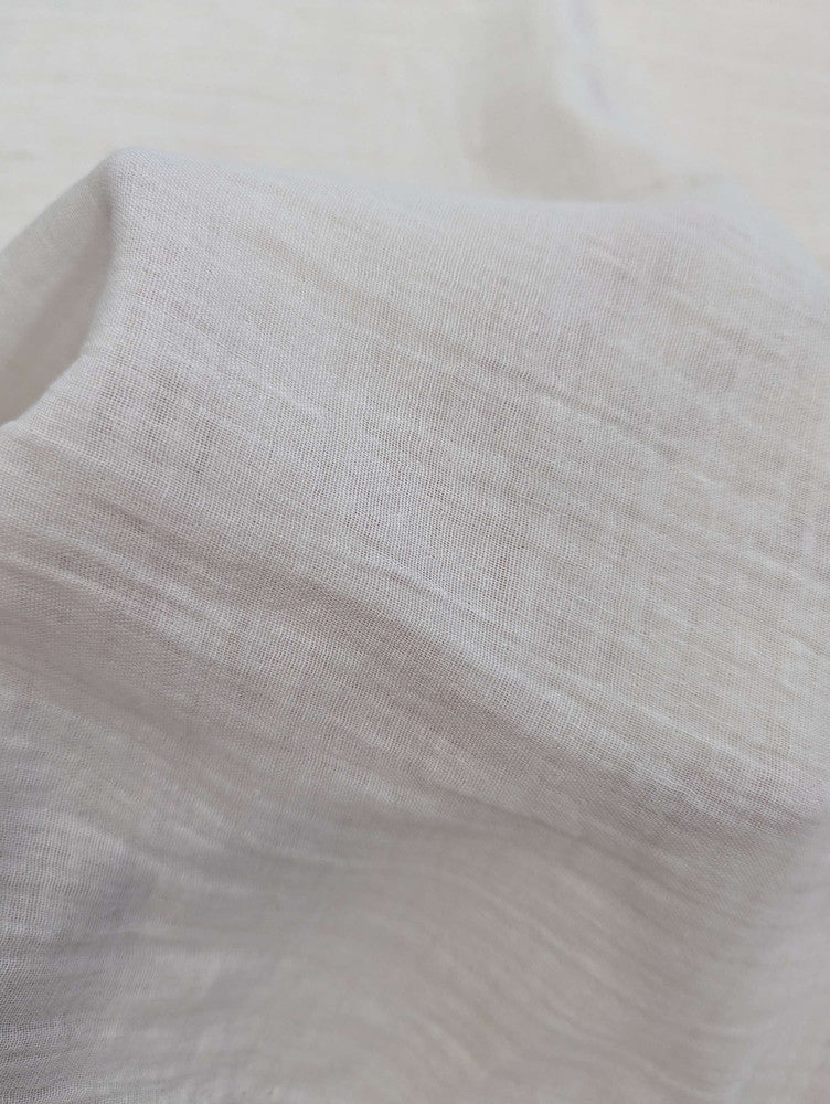 Double Cotton Gauze Cotton Fabric - Offwhite, 55/56" Width (1 Yard)