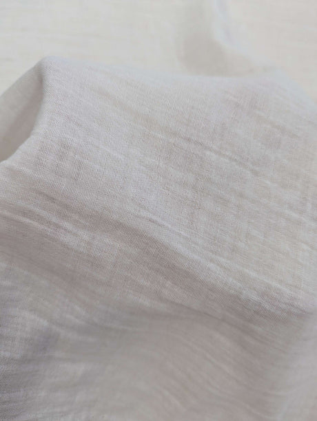 Double Cotton Gauze Cotton Fabric - Offwhite, 55/56" Width (1 Yard)