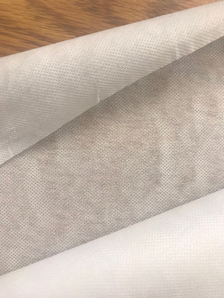 Non Woven Iron-On Fusible Interfacing Polyester Fabric - White, 58/60" Width (1 Yard)