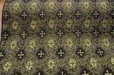 Small Metallic Cross Polyester Brocade Fabric - Multiple Colors, Small Metallic Cross Pattern, 58-59" Width (1 Yard)