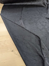 Black Crushed Charmeuse Polyester Fabric - Black, Crushed Finish, 54" Width (1 Yard)