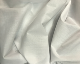 Broadcloth Poly Cotton Fabric - White, 58/59" Width (1 Yard)