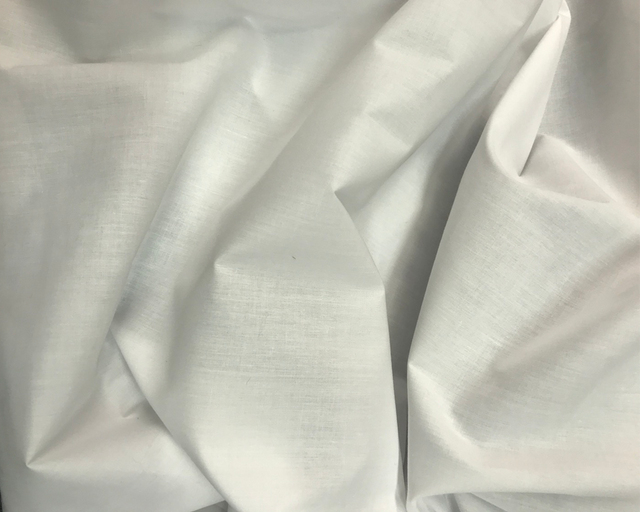 Broadcloth Poly Cotton Fabric - White, 58/59" Width (1 Yard)