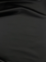 Dull Satin (Peau De Soie) Polyester Fabric - Black, 58/59" Width (1 Yard)