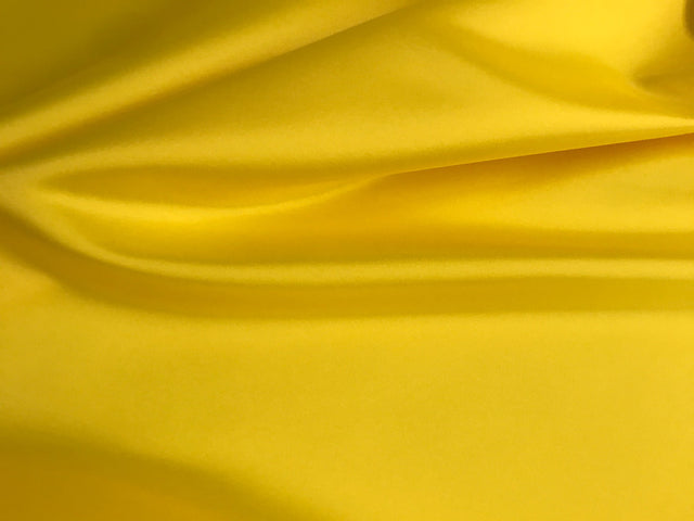 Dull Satin (Peau De Soie) Polyester Fabric - Yellow Matte Finish, 58/59" Width (1 Yard)