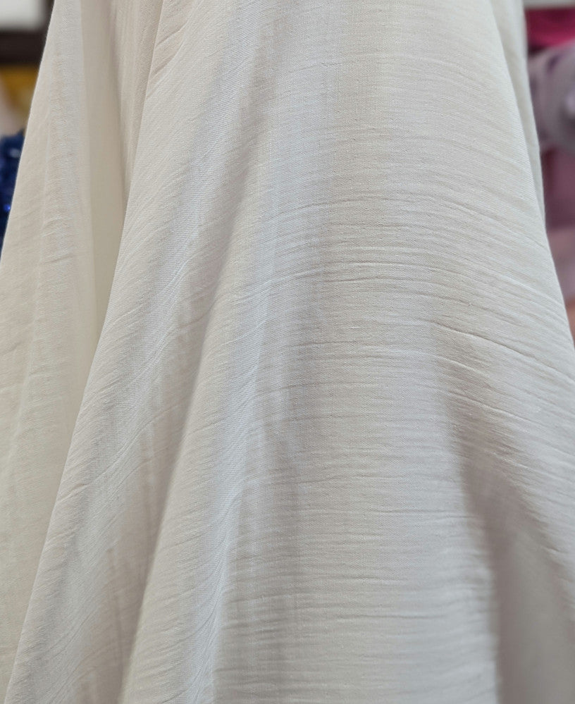 Double Cotton Gauze Cotton Fabric - Offwhite, 55/56" Width (1 Yard)