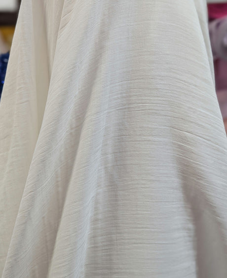 Double Cotton Gauze Cotton Fabric - Offwhite, 55/56" Width (1 Yard)