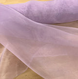 Crystal Organza Polyester Fabric - Light Lilac, Sheer, Shimmery, 58/59" Width (1 Yard)