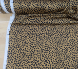 Printed Charmeuse Animal Print 100% Polyester Fabric - Light Brown/Tan Animal Print, 58/59" Width (1 Yard)