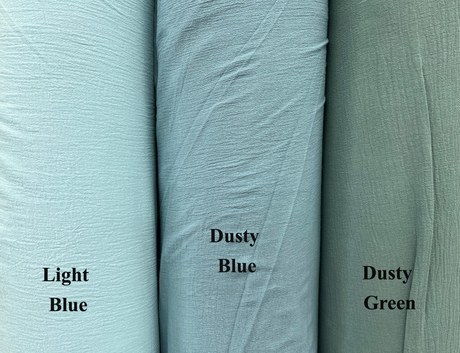 Cotton Gauze Cotton Fabric - Multiple Colors, 49/50" Width, Lightweight, Semi-Sheer (1 Yard)