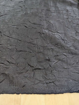 Black Crushed Charmeuse Polyester Fabric - Black, Crushed Finish, 54" Width (1 Yard)
