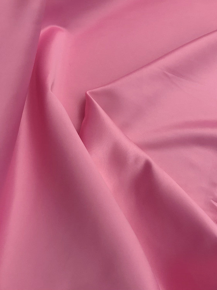 Dull Satin Peau De Soie Polyester Fabric - Bubblegum Pink, 58/59" Width (1 Yard)