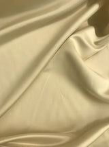 Dull Satin Peau De Soie Polyester Fabric - Light Champagne, 58/59" Width (1 Yard)