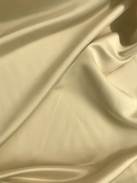 Dull Satin Peau De Soie Polyester Fabric - Light Champagne, 58/59" Width (1 Yard)