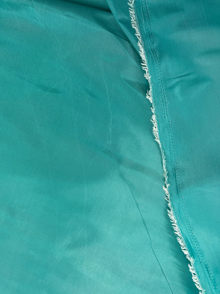 Aqua Taffeta Polyester Fabric - Aqua Solid, 58-59" Width (1 Yard)
